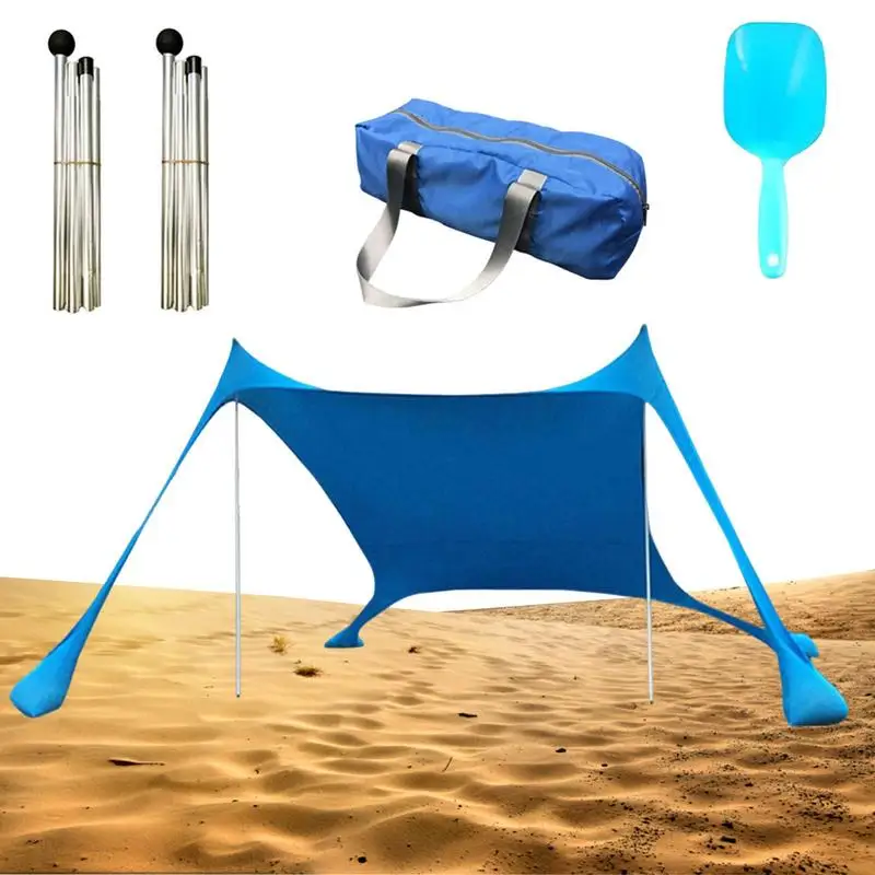 

Sun Canopy Lightweight Beach UPF 50+ Sun Protection Sunshade Awning Portable Sun Shade Tent Large Family Canopy For Outdoor Camp