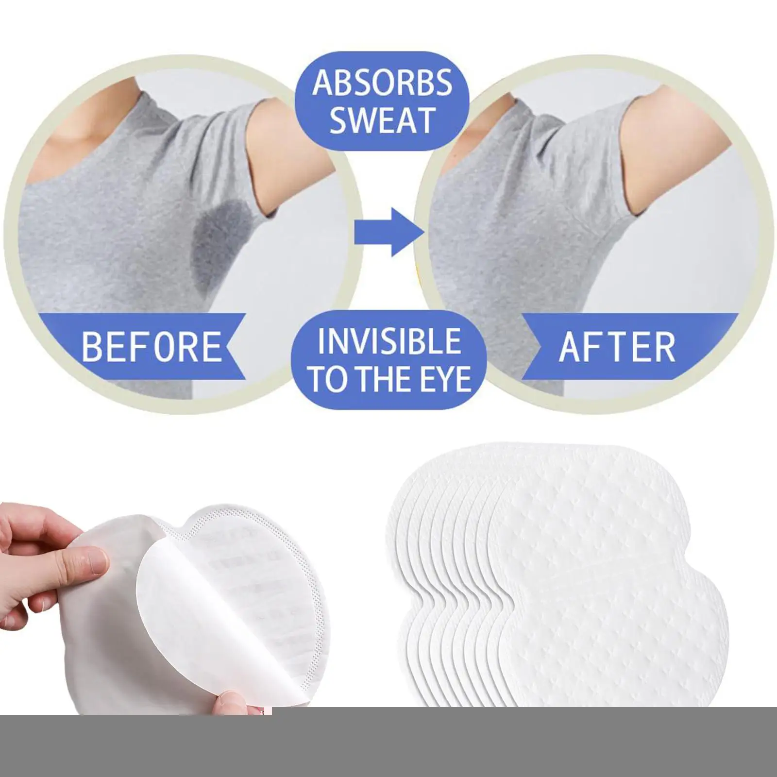 

10pcs Underarm Armpit Sweat Pads Stickers Guard Absorbing Disposable Anti Perspiration Patch Antiperspirant Underarm