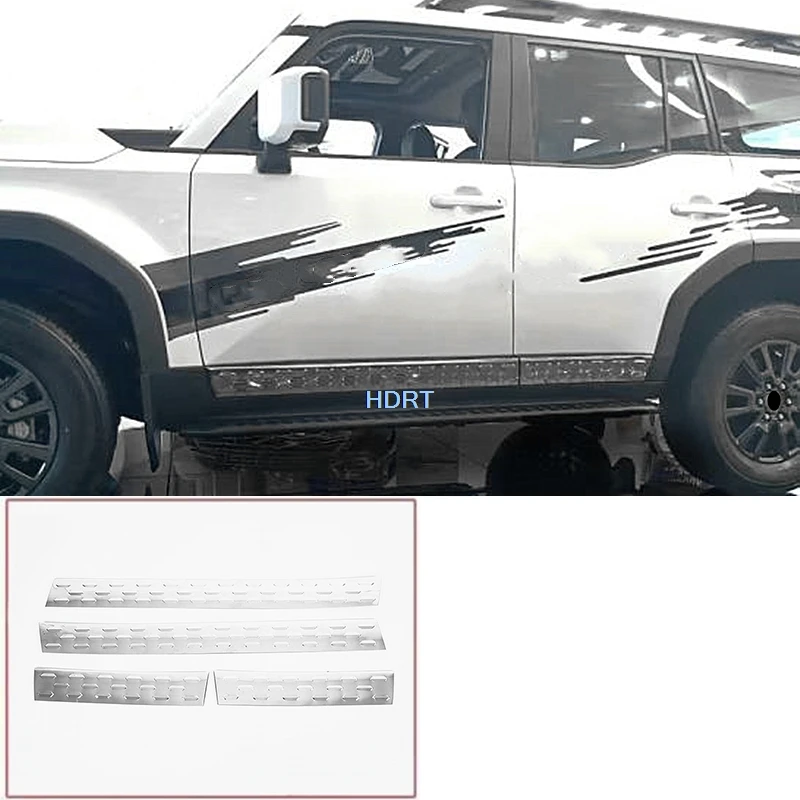 

Стайлинг автомобиля, боковой молдинг, накладка на кузов, защитная полоса, декоративные аксессуары для Toyota Land Cruiser 250 Prado LC250 2024 +