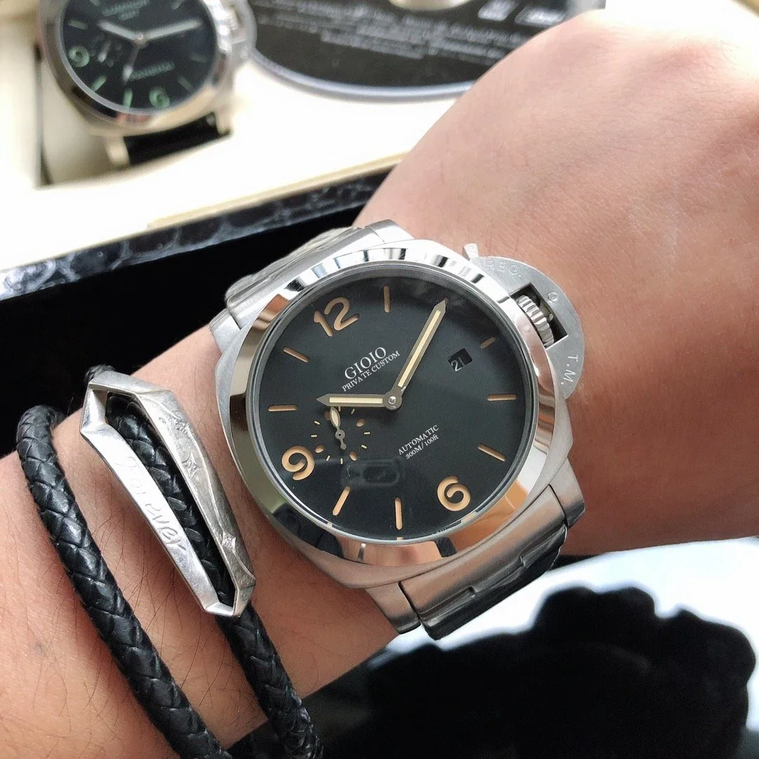 

Мужские автоматические механические часы из нержавеющей стали, 44 мм