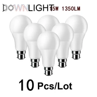 led bulb lamps a60 e27 b22 ac220v 240v 15w power 10pcs 2022 focos high brightness suitable for bathroom kitchen