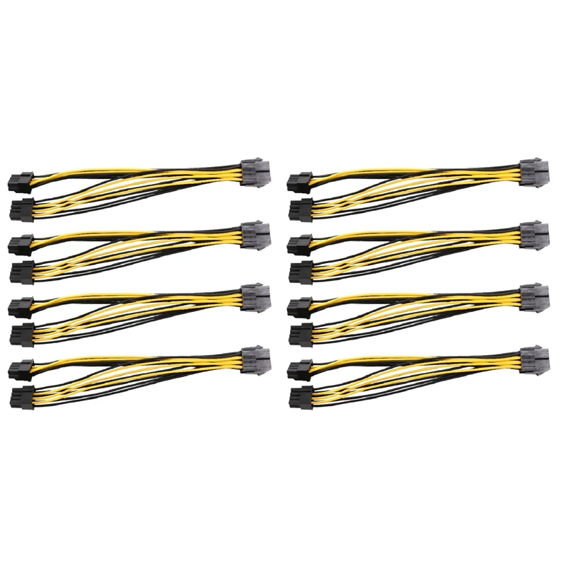 

10-Pack PCI-E 8Pin До 2X 8 Pin (6 + 2) Разветвитель Кабеля Питания Для PCIE PCI Express карта изображения Y-разветвитель Удлинительный кабель