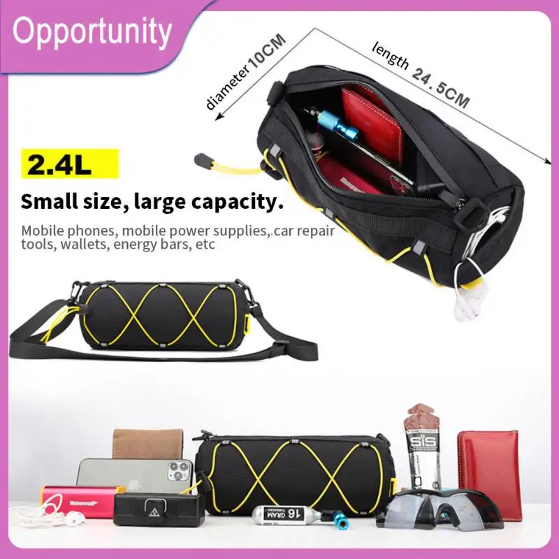 

Large-capacity Tightening Tether Cylinder Head Bag 2.4l Front Bag Detachable Shoulder Strap Front Elastic Strap Portable