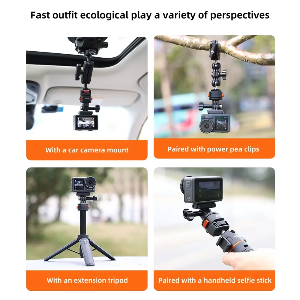 Фото Мини-адаптер Claw с магнитным креплением для быстрой установки камеры на Gopro 12 11 10 9 8 7 6 5, DJI OSMO, Insta360 Action №4