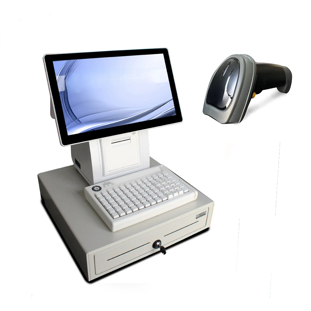 Двойной экран белый ресторан базовая система Windows pos все в одном касание для 3g