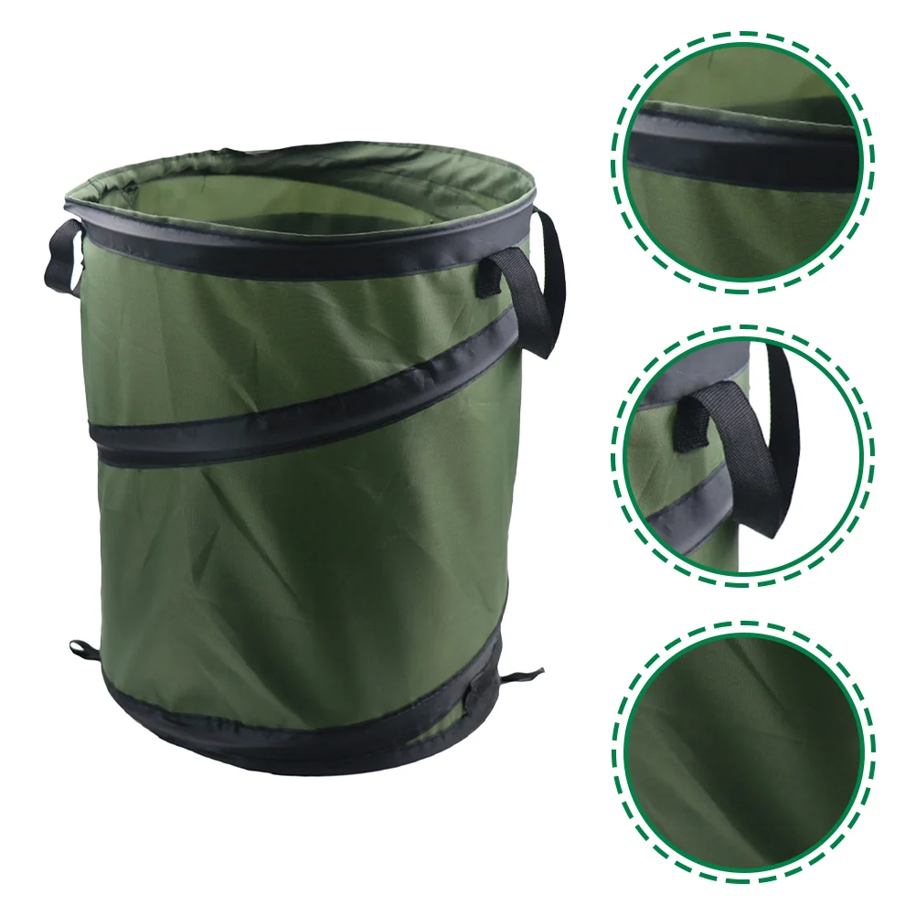 

Trash Bag Holder Portable Garden Bucket Camping Can Collapsible Yard Waste Container