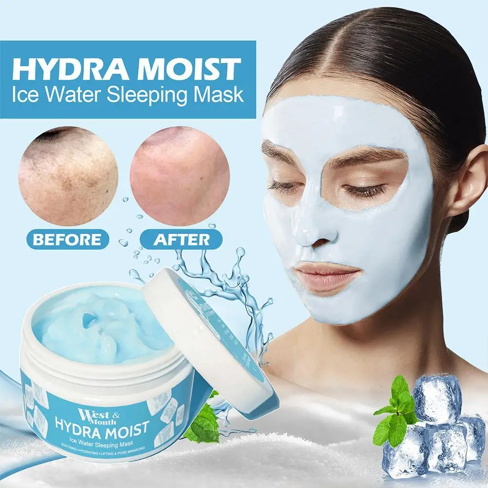 

Hydra Moist Ice Water Sleeping Mask 100g Whitening Moisture Mask Night Repair First Aid Facial Mask Sleeping Mask For Women Mask