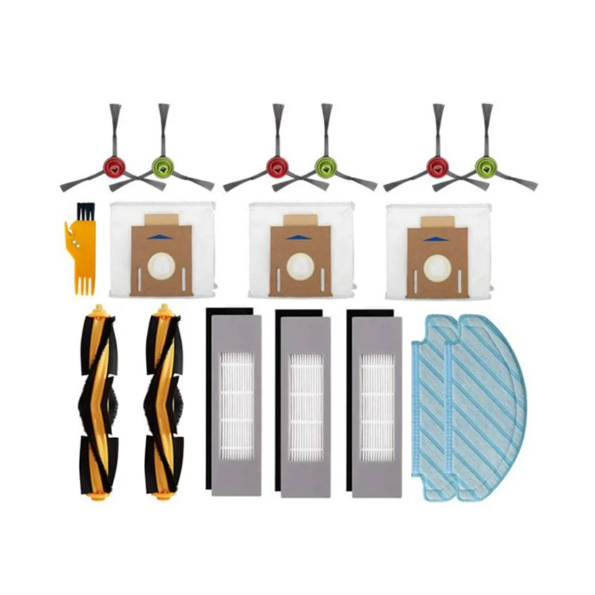 

17Pcs Replacement Accessories for DEEBOT OZMO T8 T8 Max T9 T8 Series N8 Pro N8 Pro+ Robot Vacuum Cleaner