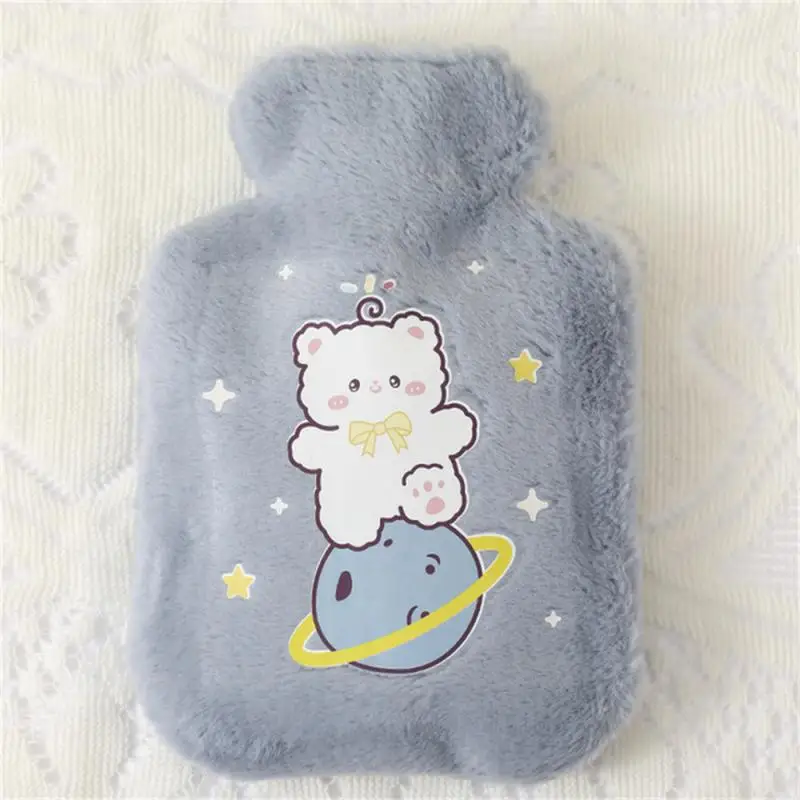 

New Hot Water Bottle Plush 250/500/750ML Cartoon Kawaii Bear Kat Rabbit Animal Pattern Thick Hot Water Bag Hand Feet Winter Warm