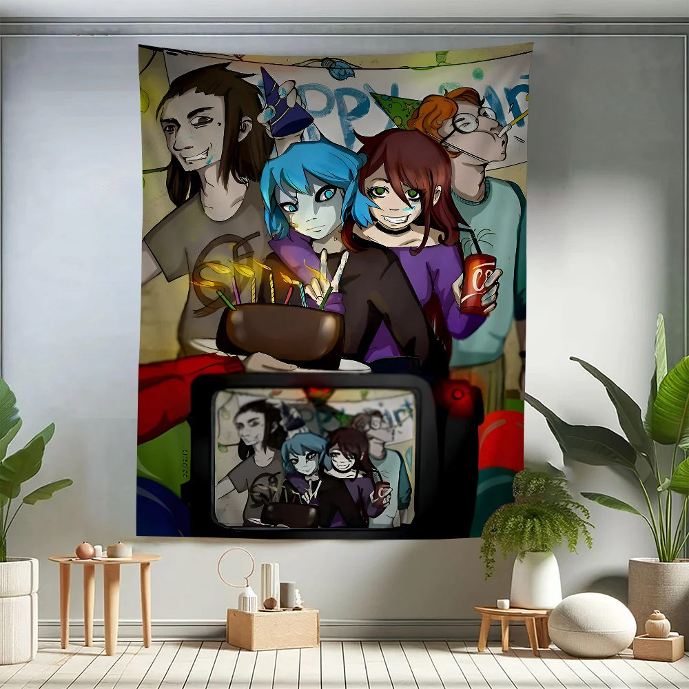 Игра Салли Лицо Красочный Гобелен Настенный Хиппи Цветок Настенные Ковры Декор