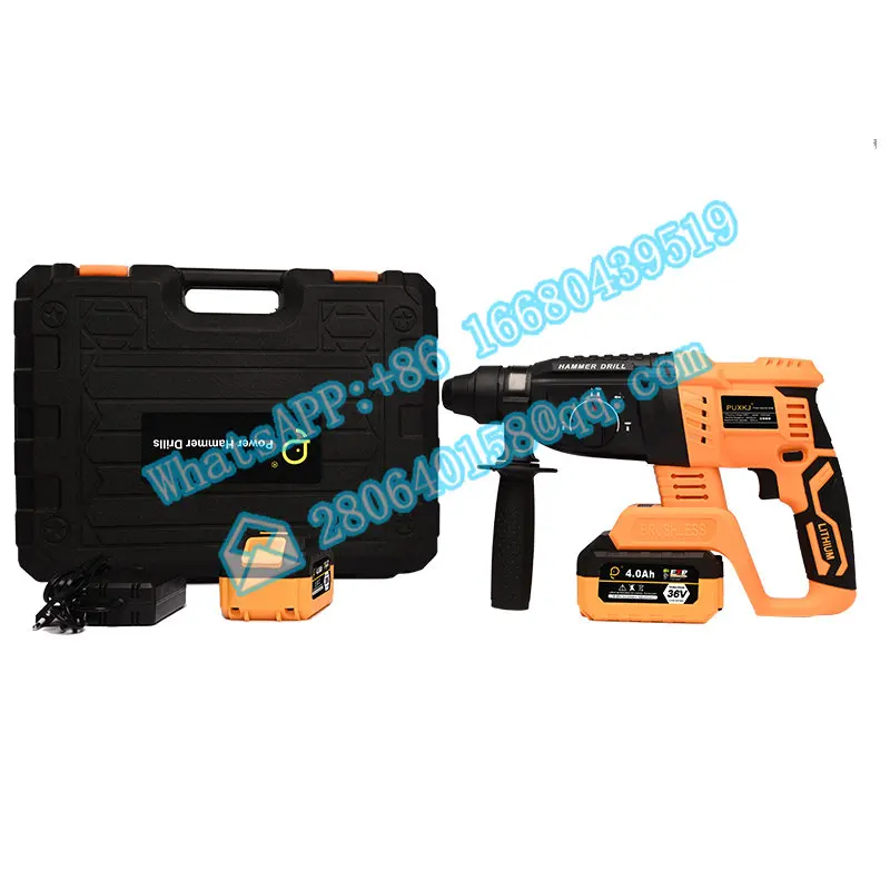 

24mm Brushless Heavy Duty Electric Rotary Hammer Rechargeable Cordless power Hammer Drill