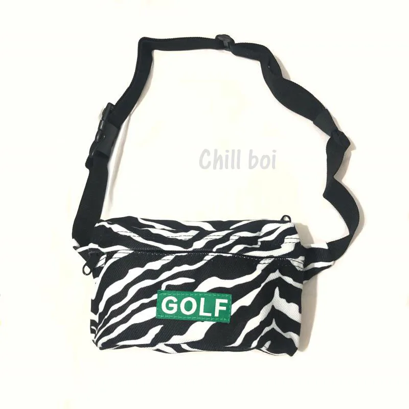 

Brand New Hot zebra Tyler The Creator Golf Golf Le Fleur Shoulder Bag Side Bag Waist Hip fanny packs Pack 23*18 cm #090