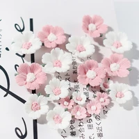 100pcslot simulation peach blossom ceramic flower hairpin material scrapbooking diy jewelry craft decoration accessory