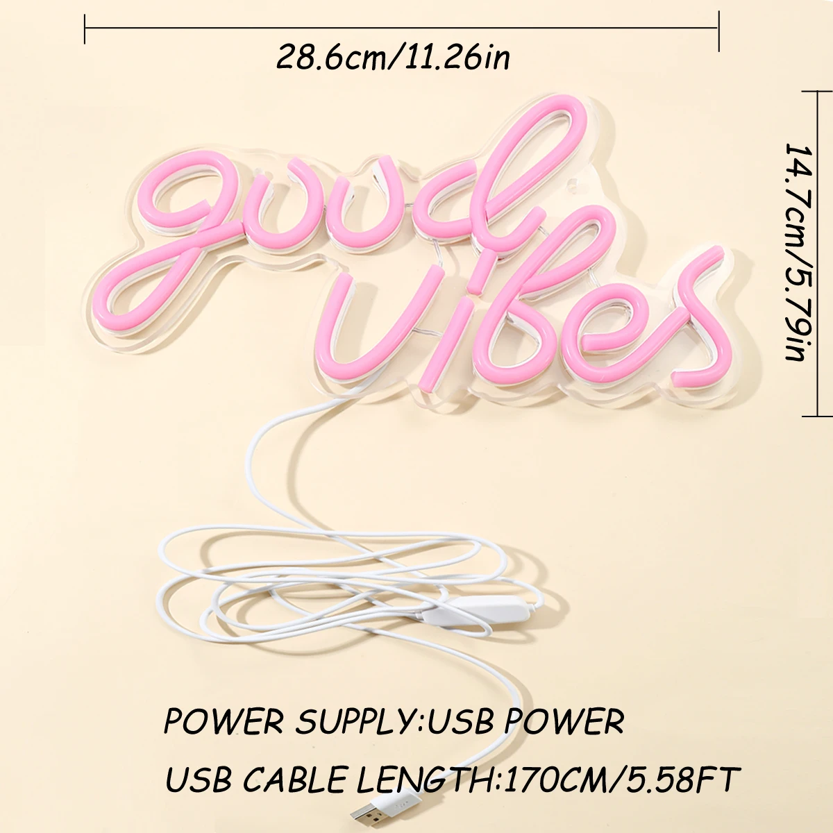 Рисунок 2 - яркая настенная неоновая вывеска для помещения