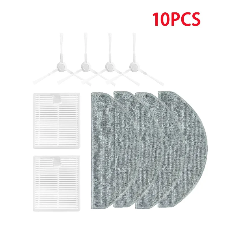 

Для робота-пылесоса Xiaomi E10 E12, запасные части, аксессуары, боковая щетка, фильтр Hepa, ткань для швабры