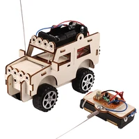 diy electric for jeep model kits kids student scientific experiment vehicle toy scientific experiment manual assembly