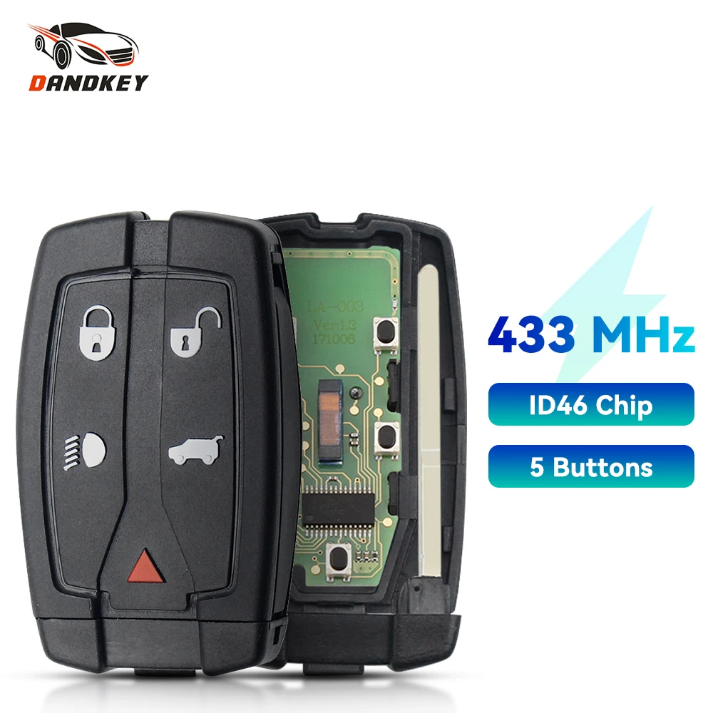 Пульт дистанционного управления KEYYOU с 5 кнопками, брелок для автомобильного ключа 433 МГц для Land Rover Freelander 2 LR2 Sport 2008 2009 2010 2011 2010, оригинальный ключ