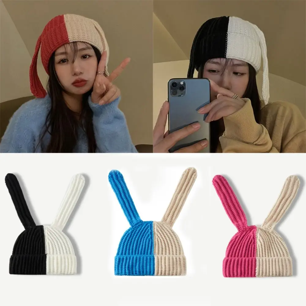 

Easter Cosplay Photo Props Warmer Headwear Long Rabbit Ears Hat Beanies Cap Girls Beanie Winter Hat