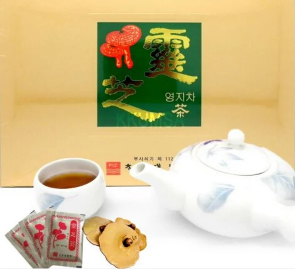 Корейский Чай Ganoderma Lucidum 3 г x 100 пакетиков/долговечность порошок грибов рейши Lingzhi |
