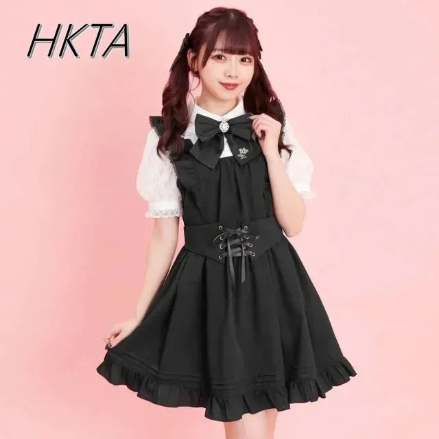 Женское платье SC Lolita Rojita Mine серийное летнее осеннее с высокой талией кружевное