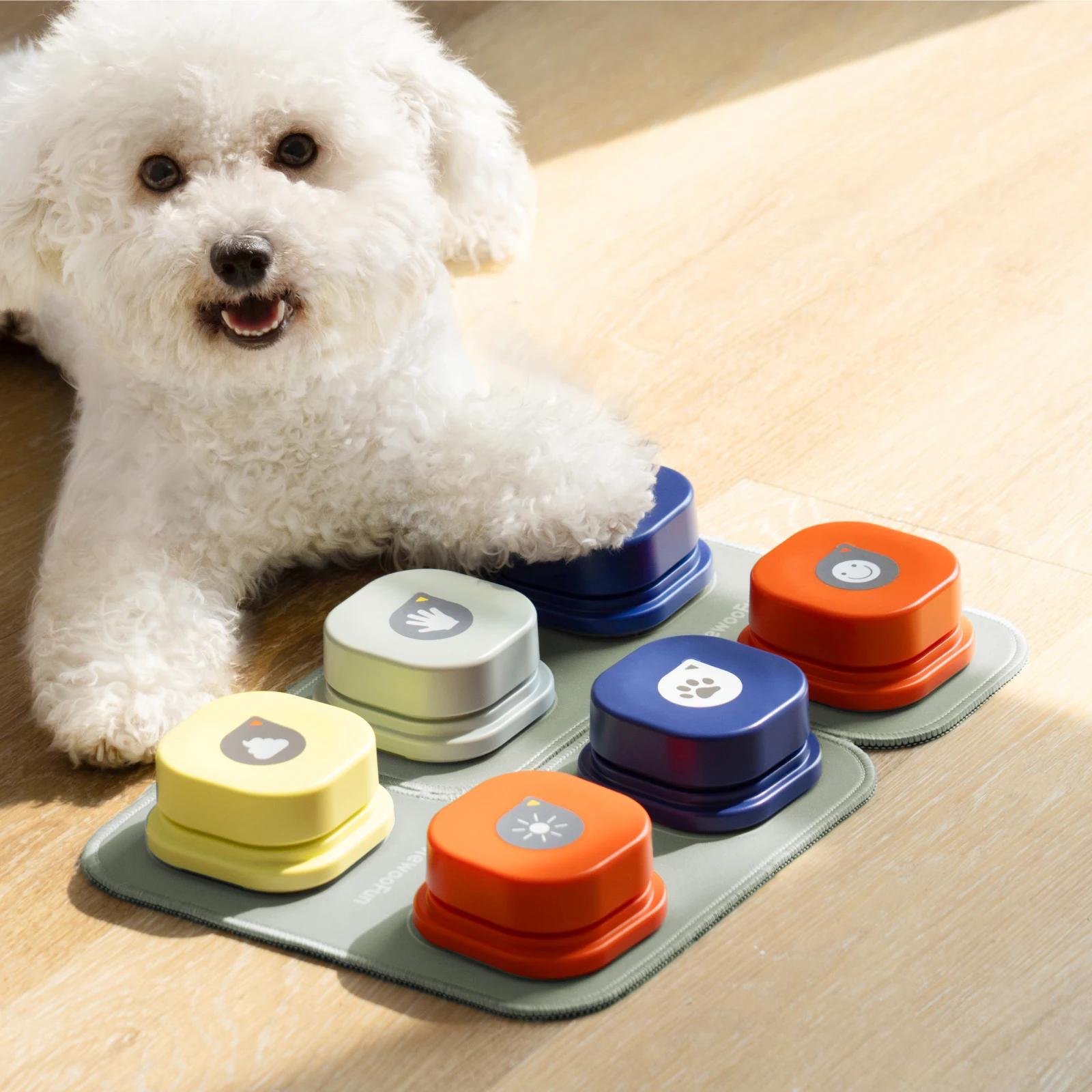 

Dog Button Record Talking Pet Communication Vocal Training Interactive Toy Bell Ringer with Pad and Sticker Puppy Toys