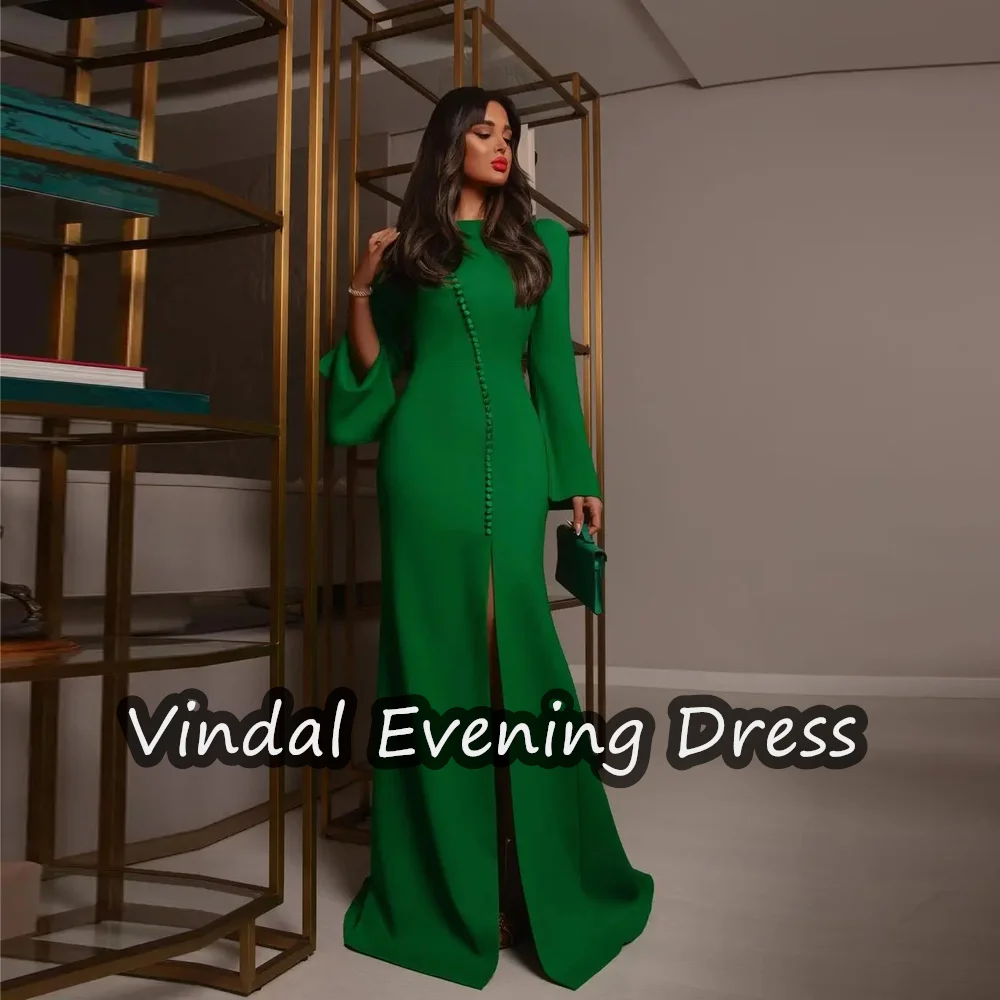 Женское вечернее платье-трапеция в пол Vindal элегантное крепированное платье для