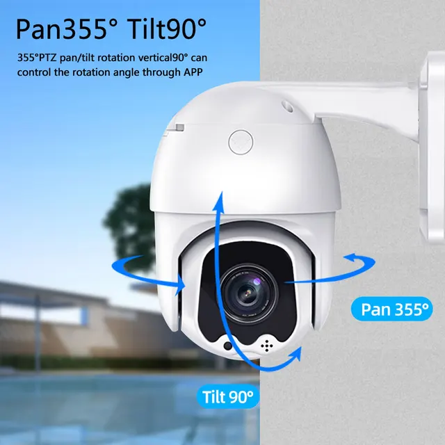 Wired CCTV 10X PTZ Zoom Analog Camera 5MP Outdoor Night Vision Video Surveillance Security Camera BNC 5MP For AHD DVR System 5