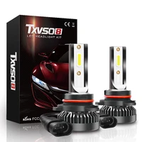 txvso8 turbo 9005 hb3 led headlight bulbs led 12v mini 9005 auto diode lamps 6000k lights 80w 8000lm ampoule led voiture
