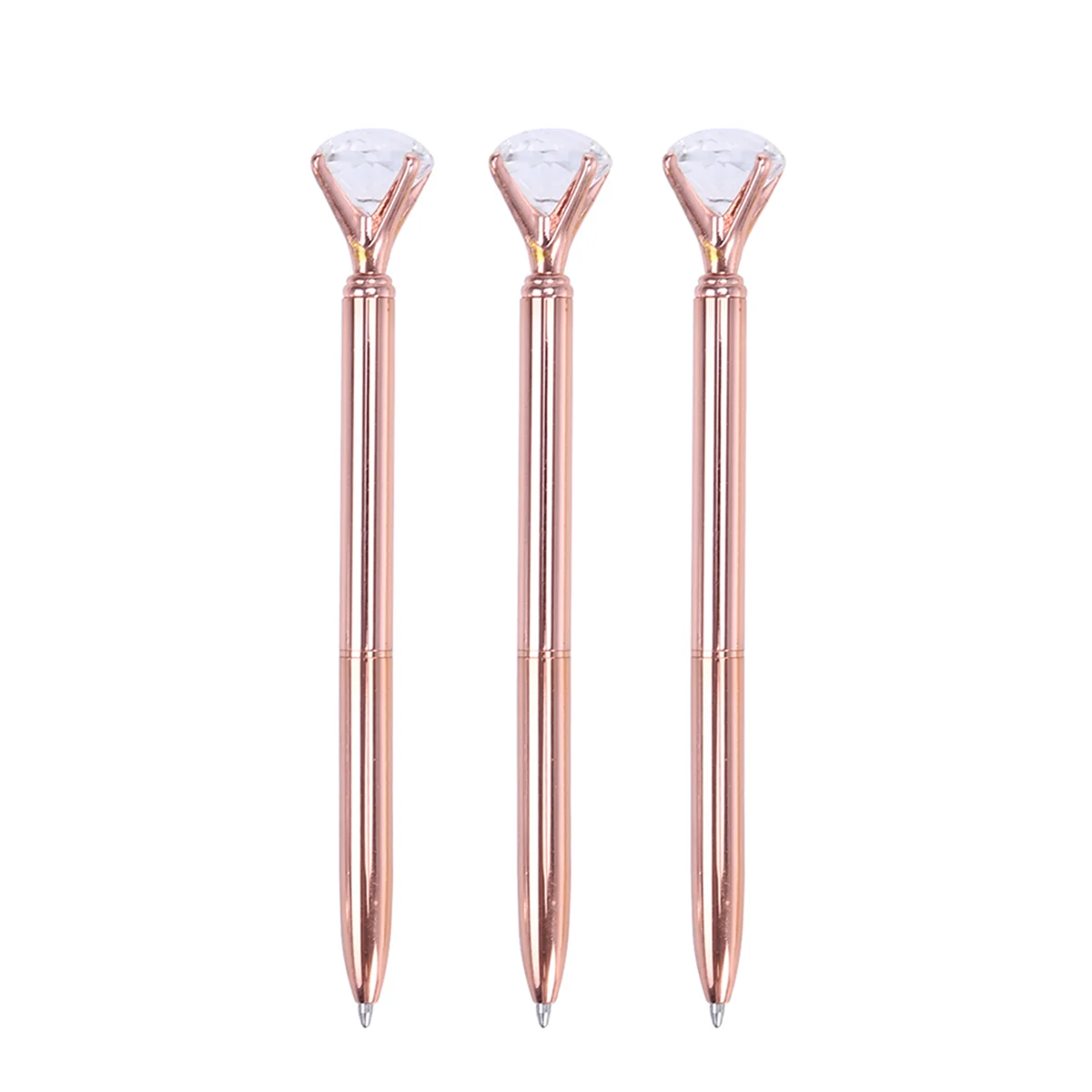 

3Pcs Ballpens Rotating Pen Pen Writing Supplies for Kids Student Adults ( Rose ) Office accessories School