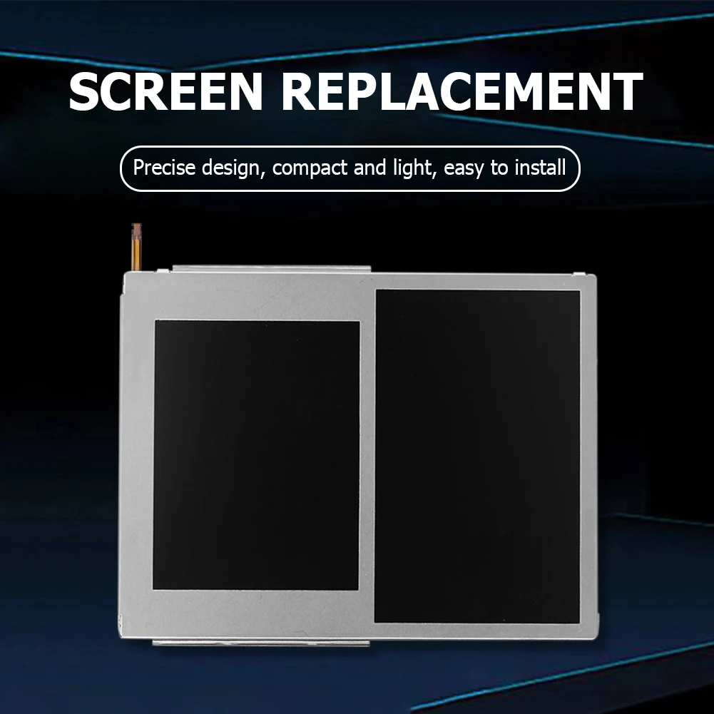 

Top Bottom Screen Repair Parts Game Console LCD Screen Easy Installation Wear-resistant for 2DS Game Console