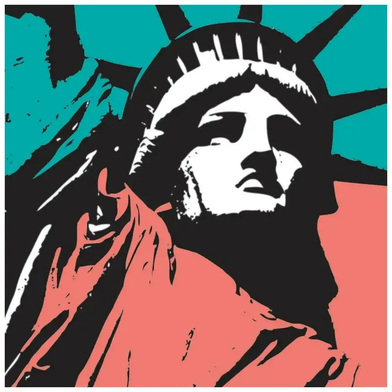 

48" X 48" "Liberty 2" Giclee Art Print On Stretched Canvas By
