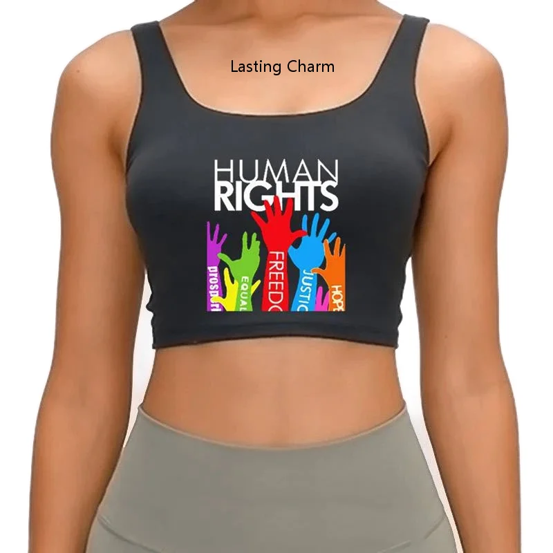 

Кроп-Топ женский облегающий дышащий с защитой прав человека