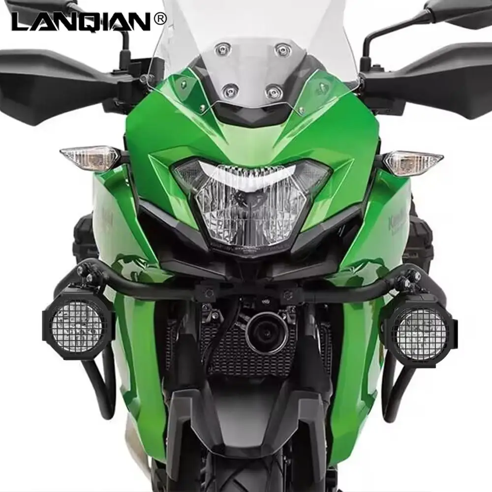 

Motorcycle LED Spotlight Auxiliary Light Guard Protective Cover For Kawasaki Versys X300 X 300 VERSYS-X300 2017-2023 2022 2021