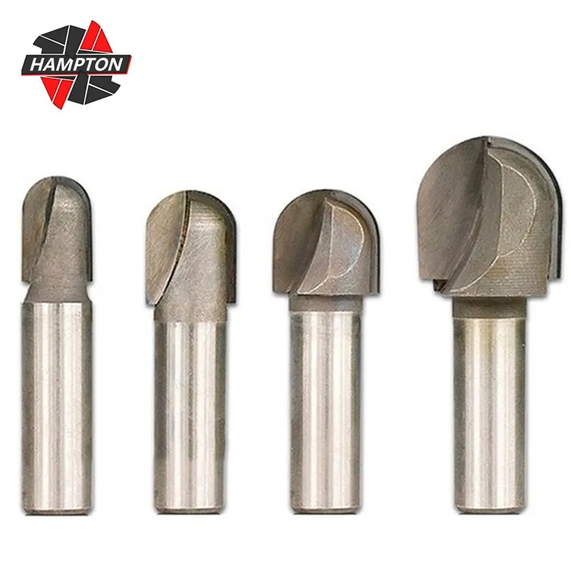 

Milling Cutter Round Nose Cove Core Box Router Bit 1/2 Shank Carbide Ball Nose Mill for Woodworking Tools