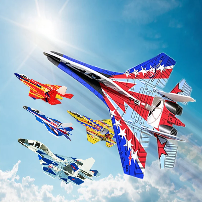 Новинка электрический ручной планер SU27 для бросания самолет из пенопласта со