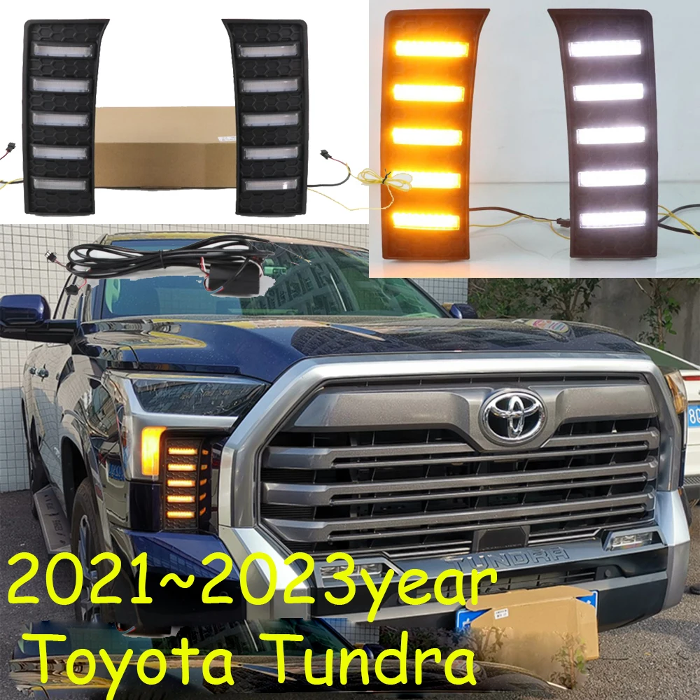 

Автомобильный Стайлинг для передсветильник 2022 ~ 2023y Toyota Tundra дневные светодиодсветодиодный фары DRL автомобильные аксессуары дневсветильник свет Tundra противотумансветильник