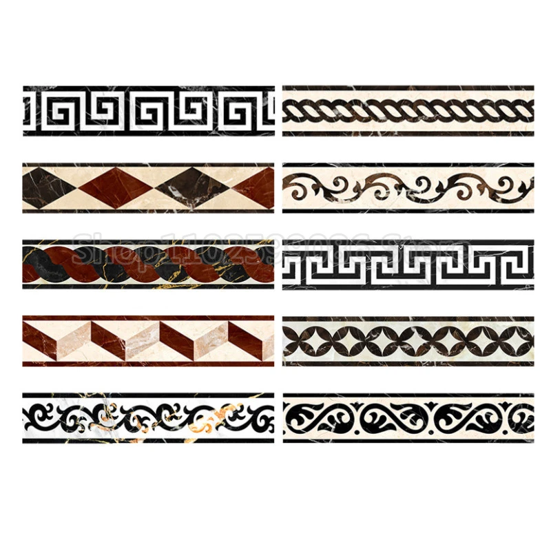 

Водостойкая плинтуса, 2 м/рулон, Геометрическая напольная наклейка на плитку, самоклеящиеся обои с талией, украшение для стены в гостиной и дома