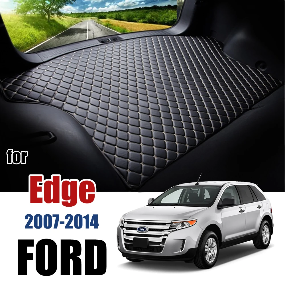 

Кожаный коврик для багажника автомобиля Ford Edge U387 2007-2014, коврик для багажника, подкладка для груза, Задняя подкладка, коврик 2013 2012 2011 2010 2009 2008