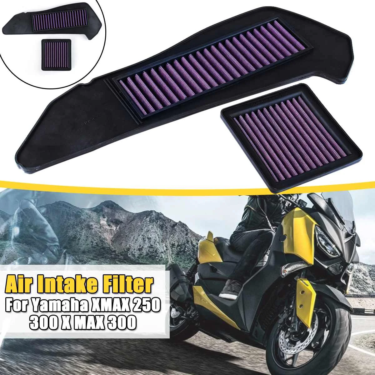 

For Yamaha XMAX 250 300 X MAX 300 Motorcycle Engine Air Intake Filter High for Flow Air Filter