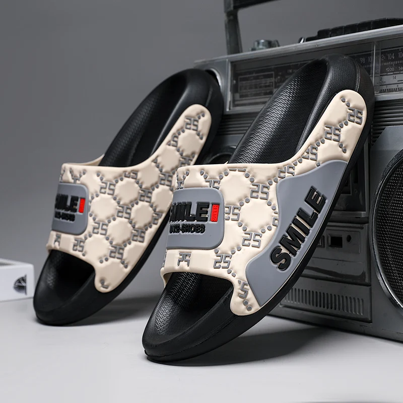 Мужские летние шлепанцы сланцы для улицы Повседневная комнатная обувь ванной