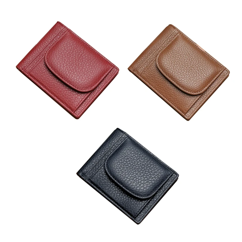 

Женские кожаные кошельки, женские кошельки из воловьей кожи, Дамский маленький карман для монет, держатель для карт, мини-кошелек, портативн...