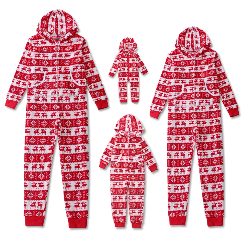 

2022 New Christmas Family Matching Outfits Mom Daughter Dad Son Jumpsuit Pajamas Set Xmas Family Look Holiday Party Wear Clothes