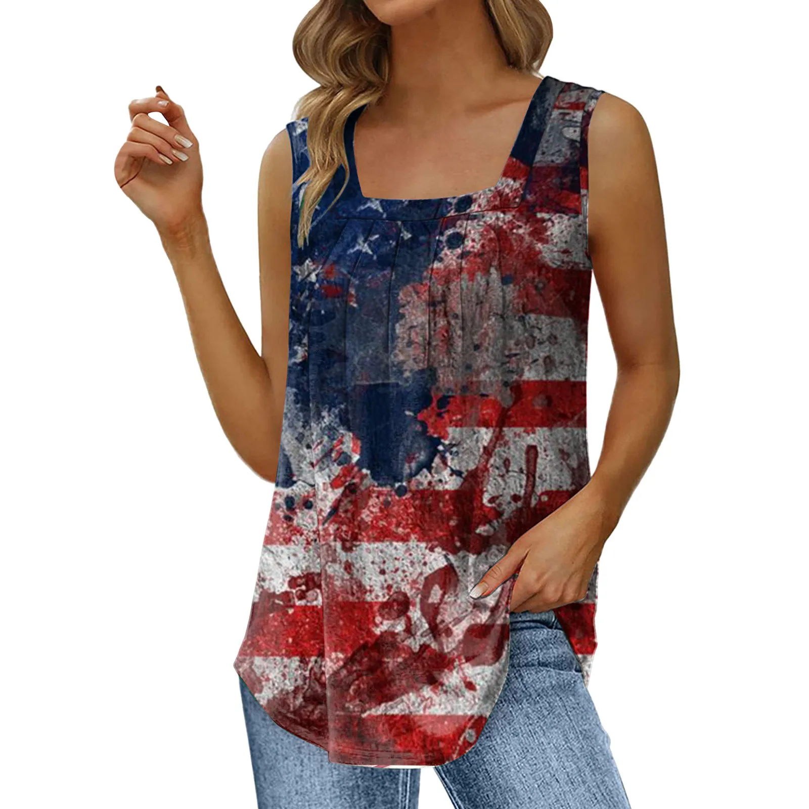 

Женский комплект из майки и топа с принтом