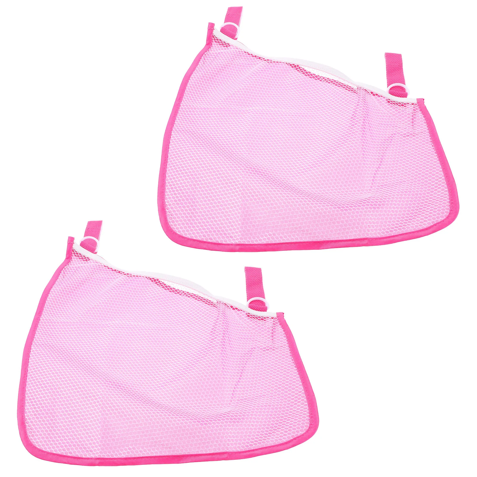 

2 pcs Side Sling Stroller Storage Bag Adjustable Strap Mesh Bag Portable Stroller Hanging Bags