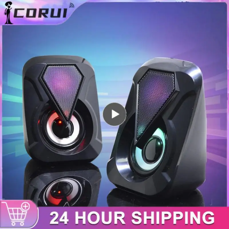 

2/3/5PCS Wired Rgb Speaker Computer Audio High-quality Bass Usb Supply Power Dirctly Usb Wired Computer Speakers