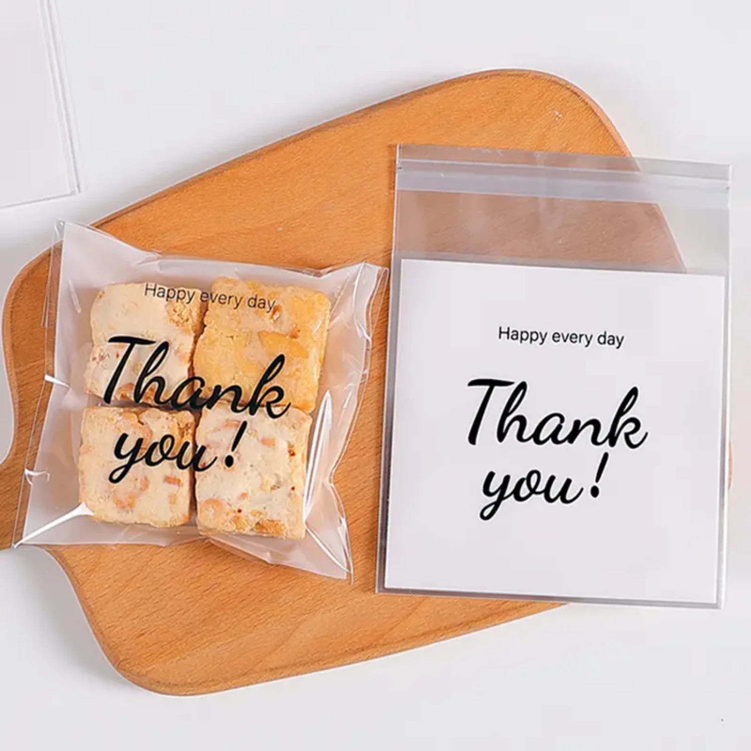 50 шт./набор самоклеящиеся пакеты для печенья