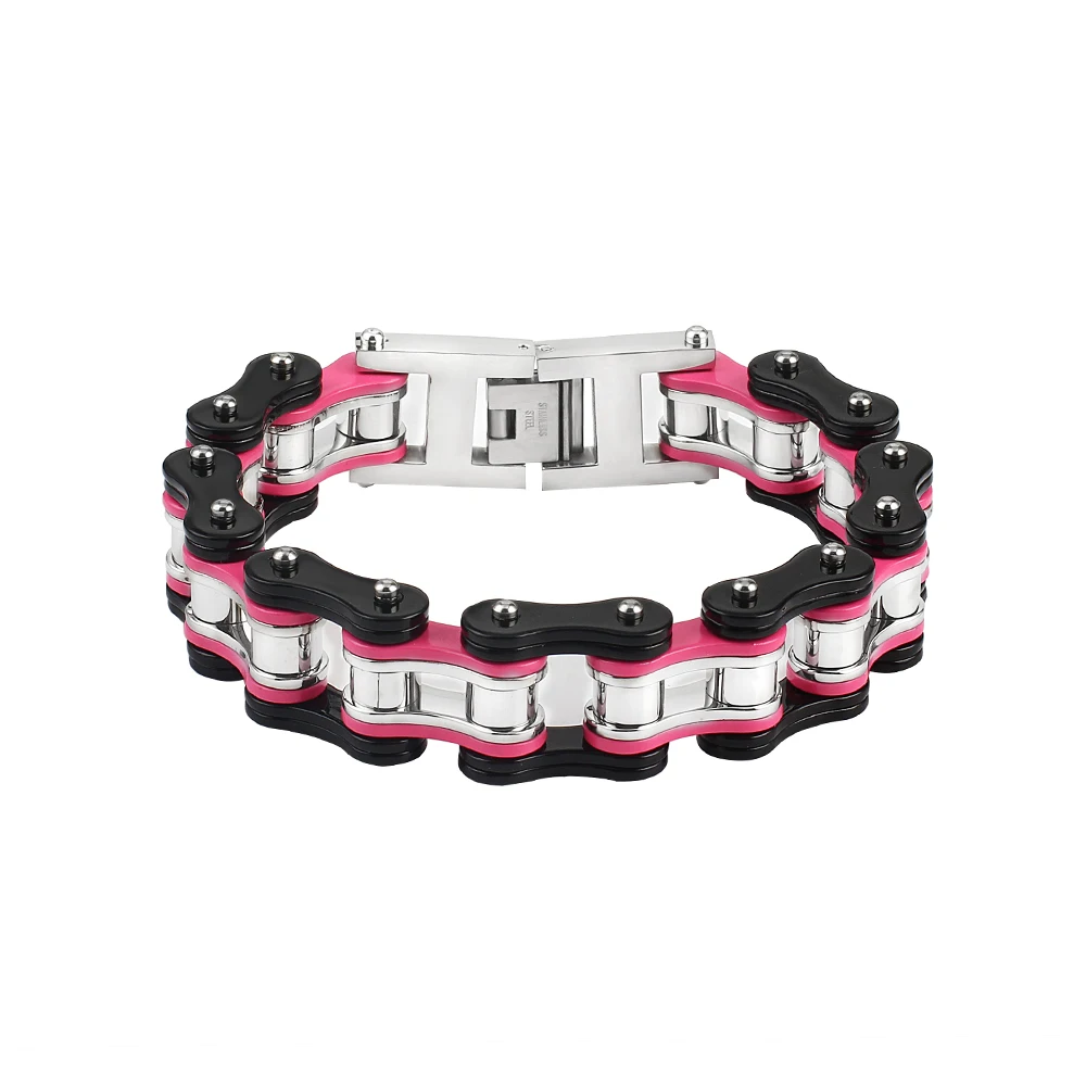 

Punk 316L Stainless Steel Bicycle Bracelet For Men Women Hip Hop Biker Bangles Motorcycle Chains Fashion Jewelry Waterproof