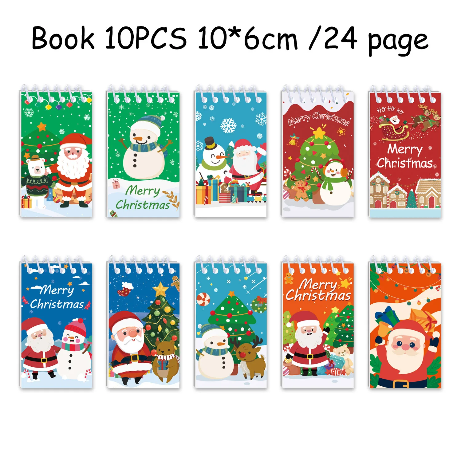 

Рождественский мини-блокнот, набор из 10 штук