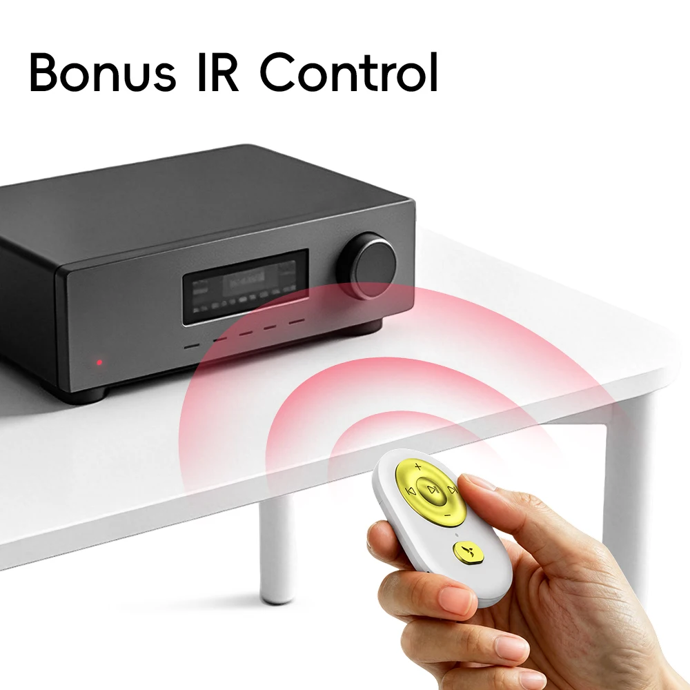 Музыкальный пульт дистанционного управления HiBy RM01 IR Bluetooth 5.4 для HiByMusic, Apple Music, Spotify, Amazon Music, Tidal, Qobuz, Roon, Selfies, видео (art.: 3920dc79ef05c) - 3920dc79ef05c