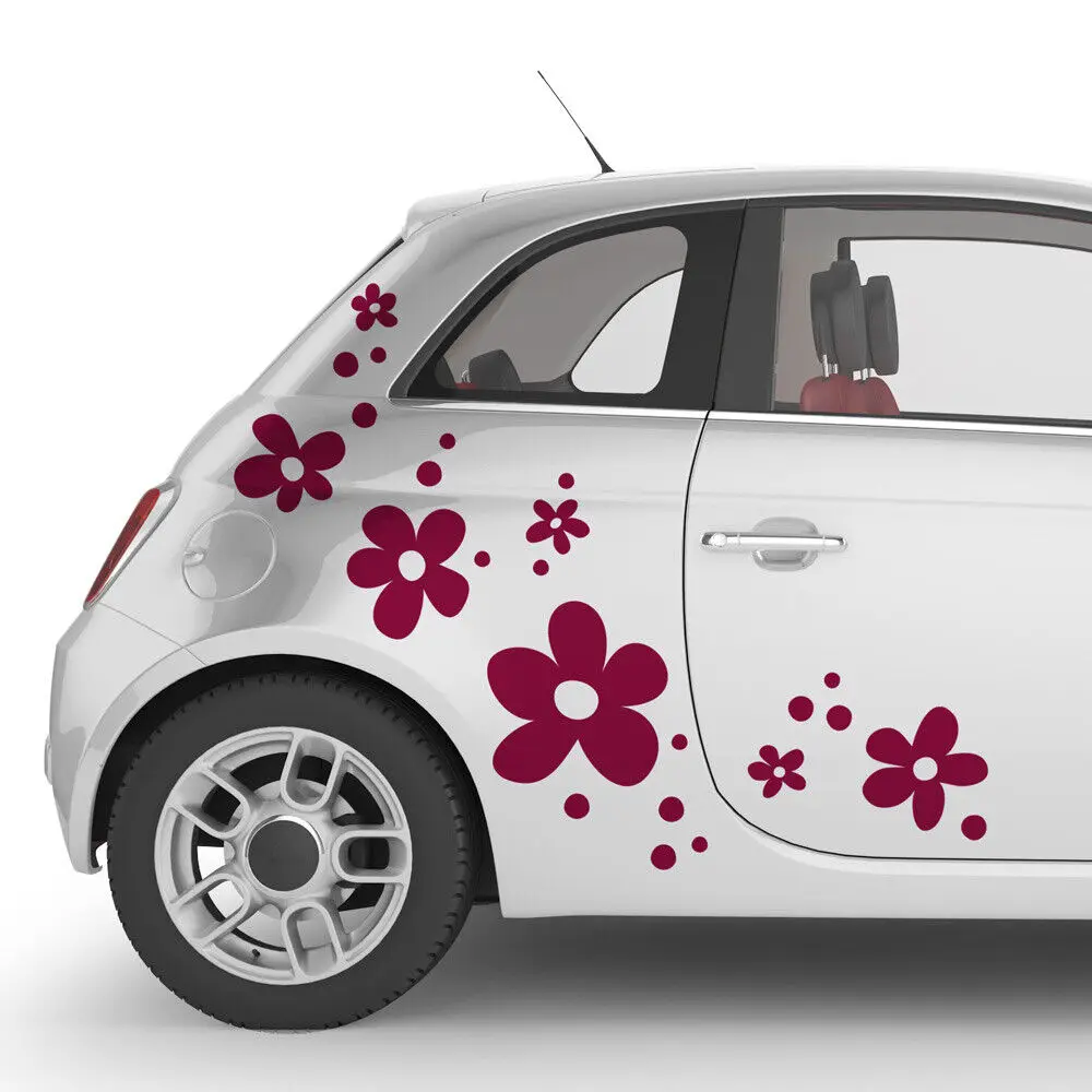 

Flowers Car Sticker Dekorset retro Flower Car Sticker 50 Parts Set #1012